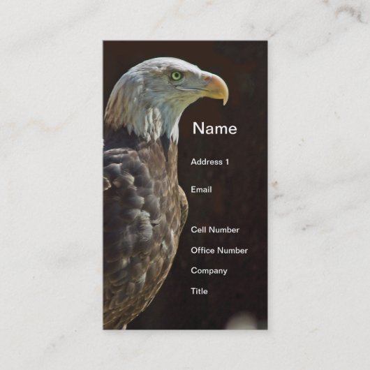 Amerikaanse Bald Eagle Visitekaartje (Voorkant)