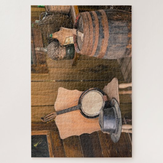 amerikaanse banjo puzzle legpuzzel (Verticaal)