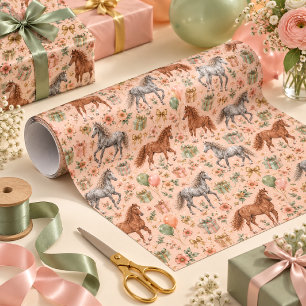 Amerikaanse Bashkir Curly Paard Verjaardag Cadeaupapier