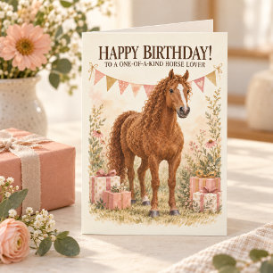 Amerikaanse Bashkir Curly paard verjaardag Kaart