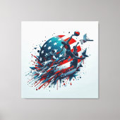 Amerikaanse basketbal - Acryl kunst aan de muur Canvas Afdruk (Voorkant)
