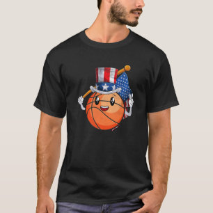 Amerikaanse Basketball Fan 4e juli oom Sam USA T-shirt