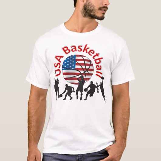 Amerikaanse Basketball T-shirt (Voorkant)