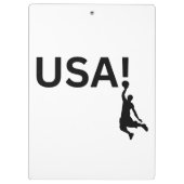 Amerikaanse basketbalspeler klembord (Achterkant)