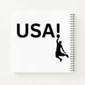 Amerikaanse basketbalspeler notitieboek (Achterkant)