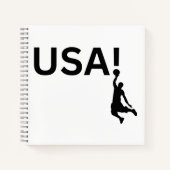 Amerikaanse basketbalspeler notitieboek (Voorkant)