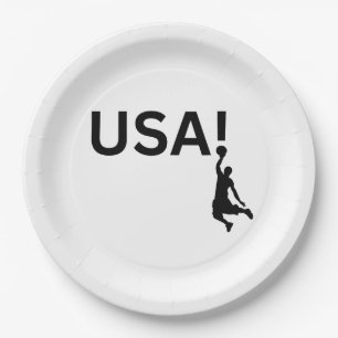 Amerikaanse basketbalspeler papieren bordje