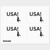 Amerikaanse basketbalspeler rechthoekige sticker (Vel)