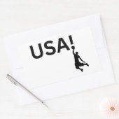 Amerikaanse basketbalspeler rechthoekige sticker (Envelop)