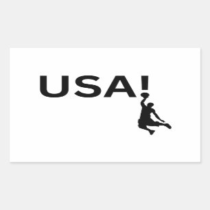Amerikaanse basketbalspeler rechthoekige sticker