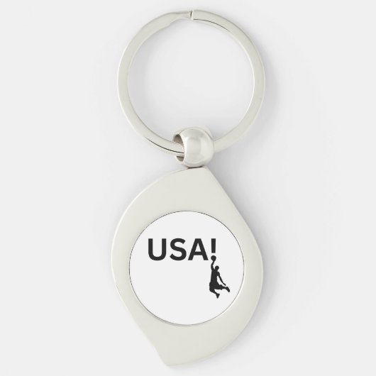 Amerikaanse basketbalspeler sleutelhanger (Voorkant)