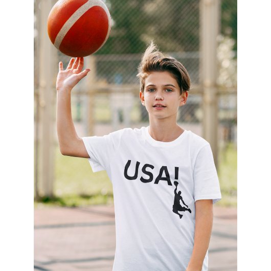 Amerikaanse basketbalspeler t-shirt