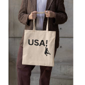 Amerikaanse basketbalspeler tote bag