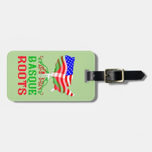 Amerikaanse Baskische Bagagelabel Sjabloon (Voorkant horizontaal)