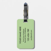 Amerikaanse Baskische Bagagelabel Sjabloon (Achterkant verticaal)