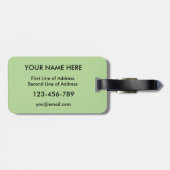 Amerikaanse Baskische Bagagelabel Sjabloon (Achterkant horizontaal)