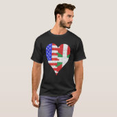 Amerikaanse Baskische vlag hart T-shirt (Voorkant volledig)