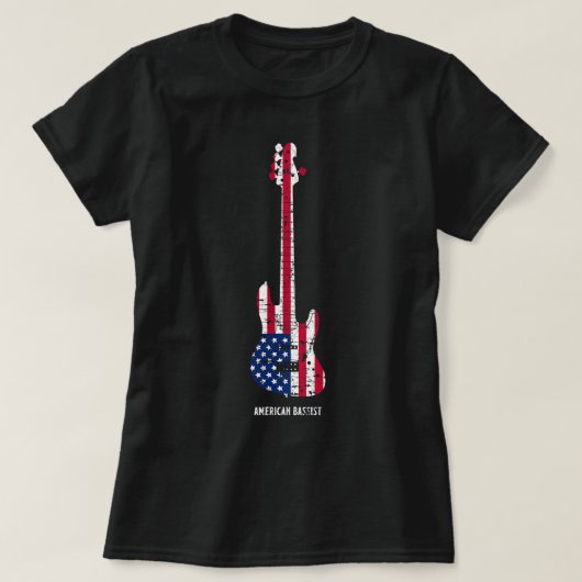 Amerikaanse bassist basgitarist T Shirt Music (Design voorkant)