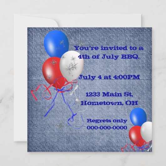 Amerikaanse BBQ Kaart (Achterkant)