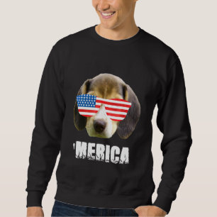Amerikaanse Beagle Merica Patriottische 4 juli hon Trui