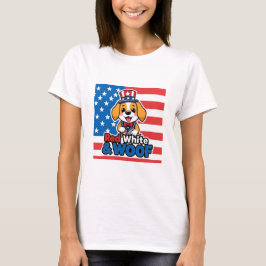 Amerikaanse Beagle Red White & Woof T-shirt