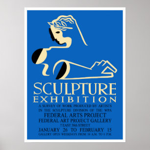 Amerikaanse Beeldhouwkunst Tentoonstelling Poster