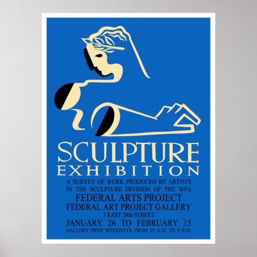 Amerikaanse Beeldhouwkunst Tentoonstelling Poster (Voorkant)