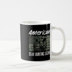 Amerikaanse Beer Jachtlegende Amerikaanse vlag Zwa Koffiemok
