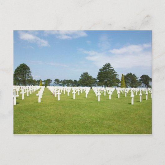 Amerikaanse begraafplaats in Frankrijk Briefkaart (Voorkant)