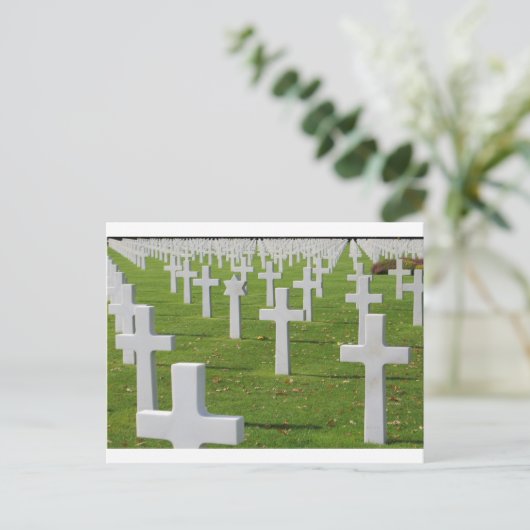 Amerikaanse begraafplaats in Normandy Briefkaart (Staand voorkant)