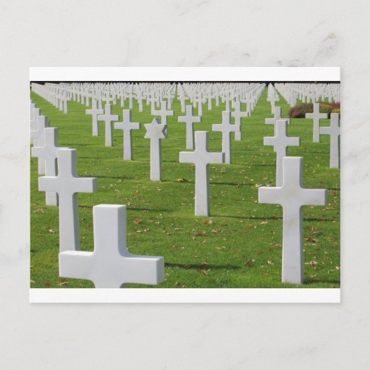 Amerikaanse begraafplaats in Normandy Briefkaart (Voorkant)