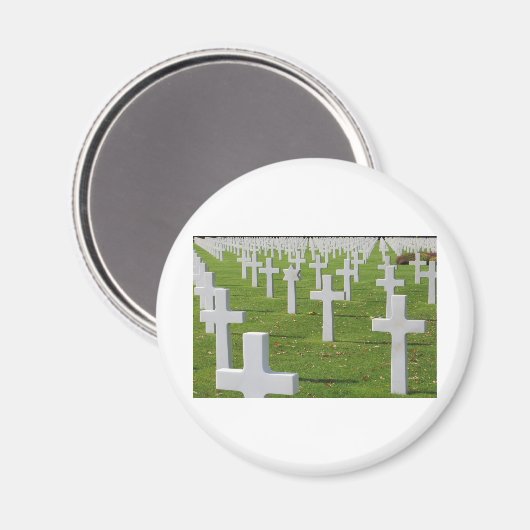 Amerikaanse begraafplaats in Normandy Magneet (Voorkant / Achterkant)