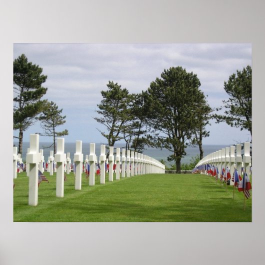 Amerikaanse begraafplaats in Normandy Poster (Voorkant)