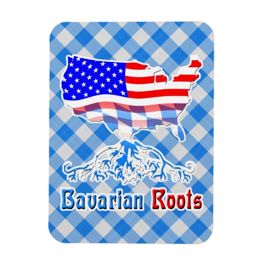 Amerikaanse Beierse Roots Flexi Magnet Magneet (Verticaal)