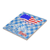 Amerikaanse Beierse Tegel Tegeltje (Zijkant)