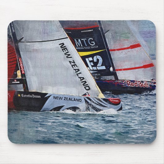 Amerikaanse beker 2007 ,valencia, Spanje , zeilsch Muismat (Voorkant)