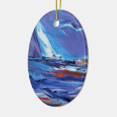 Amerikaanse bekersport keramisch ornament (Links)