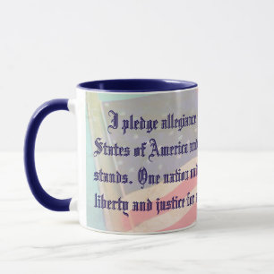 Amerikaanse belofte van trouw koffie Mok