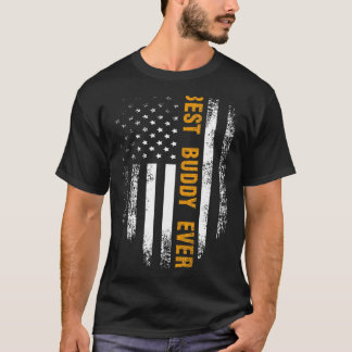  Amerikaanse Beste Boeddy van de Amerikaanse Vlag  T-shirt