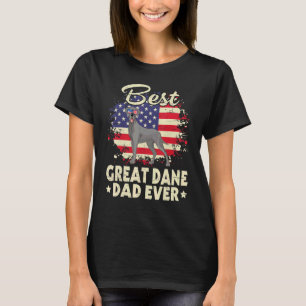 Amerikaanse beste Deense hond papa ooit gelukkig v T-shirt