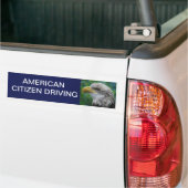 Amerikaanse bestuurder bumpersticker (Op Truck)