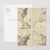 Amerikaanse bevolking 1790-1820 briefkaart (Voorkant / Achterkant)