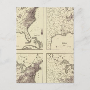 Amerikaanse bevolking 1790-1820 briefkaart