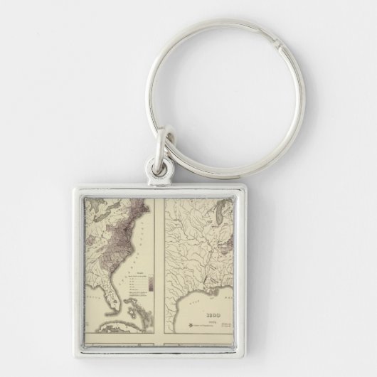 Amerikaanse bevolking 1790-1820 sleutelhanger (Voorkant)