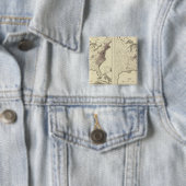 Amerikaanse bevolking 1790-1820 vierkante button 5,1 cm (In situ)