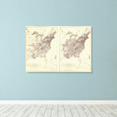 Amerikaanse bevolking 1830-1840 canvas afdruk (Insitu (Houten vloer))