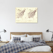 Amerikaanse bevolking 1830-1840 canvas afdruk (Insitu (Slaapkamer))