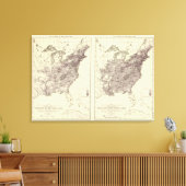 Amerikaanse bevolking 1830-1840 canvas afdruk (Insitu (Woonkamer))