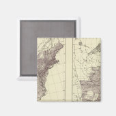 Amerikaanse bevolking 1830-1840 magneet (Voorkant / Achterkant)