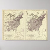 Amerikaanse bevolking 1830-1840 poster (Voorkant)